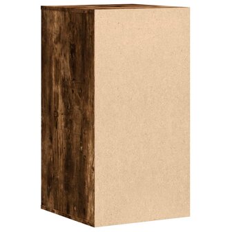 Ladekast 40x41x76 cm bewerkt hout gerookt eikenkleurig