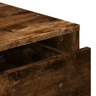 Ladekast 40x41x76 cm bewerkt hout gerookt eikenkleurig