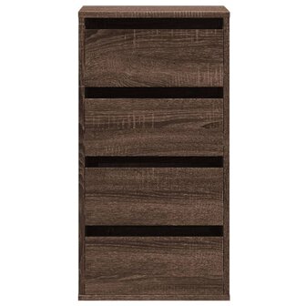 Ladekast 40x41x76 cm bewerkt hout bruin eikenkleurig