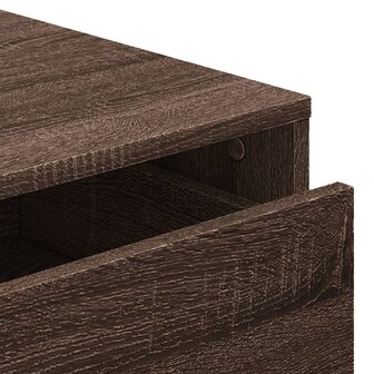 Ladekast 40x41x76 cm bewerkt hout bruin eikenkleurig
