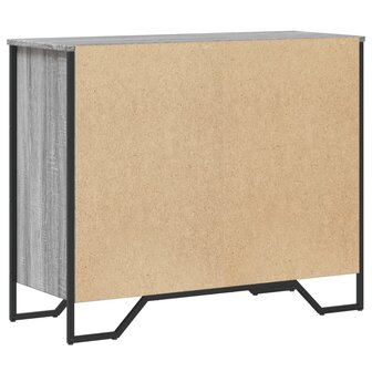 Ladekast 91x35,5x74,5 cm bewerkt hout grijs sonoma eikenkleurig