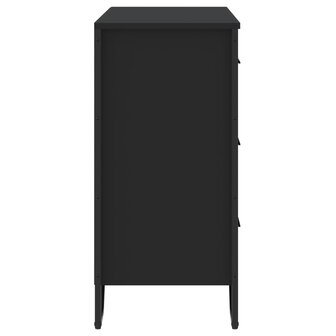 Ladekast 91x35,5x74,5 cm bewerkt hout zwart
