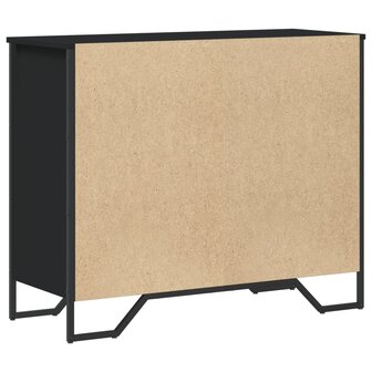 Ladekast 91x35,5x74,5 cm bewerkt hout zwart