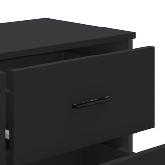 Ladekast 91x35,5x74,5 cm bewerkt hout zwart