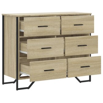 Ladekast 91x35,5x74,5 cm bewerkt hout sonoma eikenkleurig