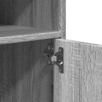 Rolkast 60x48x81 cm bewerkt hout grijs sonoma eikenkleurig