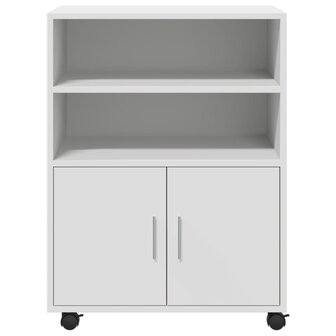 Rolkast 60x48x81 cm bewerkt hout wit