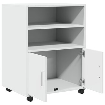 Rolkast 60x48x81 cm bewerkt hout wit