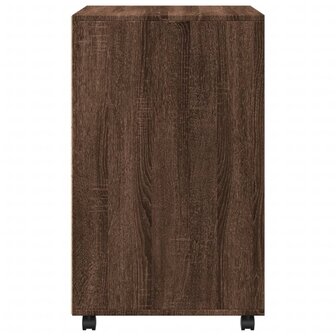 Rolkast 60x48x81 cm bewerkt hout bruin eikenkleur