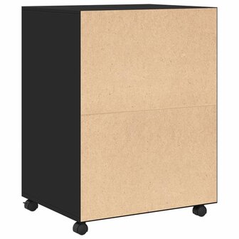 Rolkast 60x48x81 cm bewerkt hout zwart