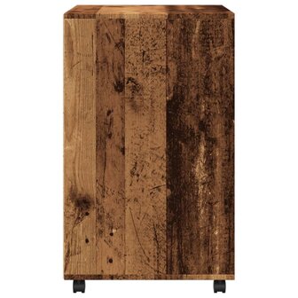 Rolkast 60x48x81 cm bewerkt hout oud houtkleurig