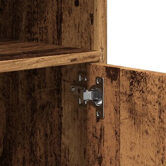 Rolkast 60x48x81 cm bewerkt hout oud houtkleurig