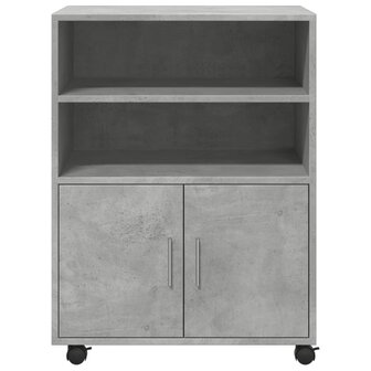 Rolkast 60x48x81 cm bewerkt hout betongrijs