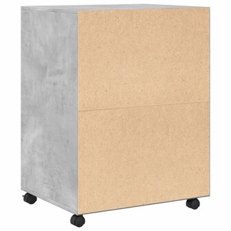 Rolkast 60x48x81 cm bewerkt hout betongrijs