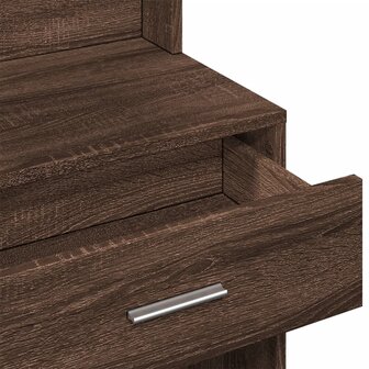 Kaptafel met kastje 80x35x132 cm bruin eikenkleur
