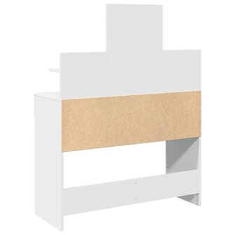 Kaptafel met LED-verlichting 100x40x130 cm wit