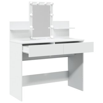 Kaptafel met LED-verlichting 100x40x130 cm wit