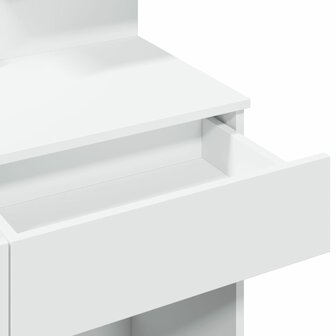 Kaptafel met LED-verlichting 100x40x130 cm wit