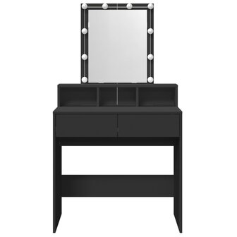 Kaptafel met LED 80x41x144,5 cm zwart