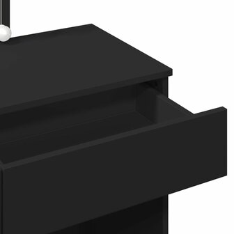 Kaptafel met LED-verlichting 100x40x130 cm zwart