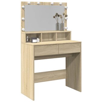 Kaptafel met LED 80x41x134,5 cm sonoma eikenkleurig