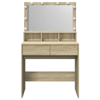 Kaptafel met LED 80x41x134,5 cm sonoma eikenkleurig