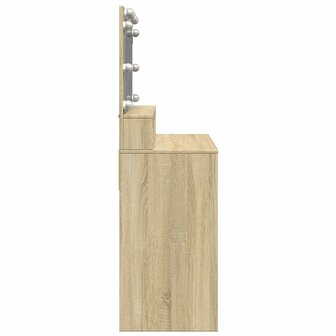 Kaptafel met LED 80x41x134,5 cm sonoma eikenkleurig
