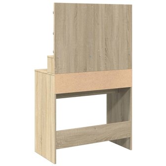 Kaptafel met LED 80x41x134,5 cm sonoma eikenkleurig