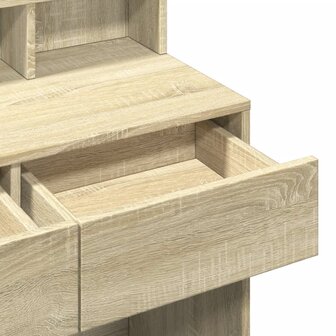 Kaptafel met LED 80x41x134,5 cm sonoma eikenkleurig