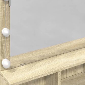 Kaptafel met LED 80x41x134,5 cm sonoma eikenkleurig