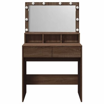 Kaptafel met LED 80x41x134,5 cm bruin eikenkleurig