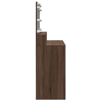 Kaptafel met LED 80x41x134,5 cm bruin eikenkleurig