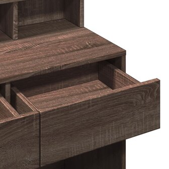 Kaptafel met LED 80x41x134,5 cm bruin eikenkleurig