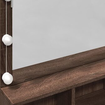 Kaptafel met LED 80x41x134,5 cm bruin eikenkleurig