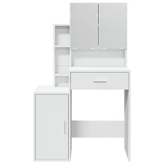 Kaptafel met kastje 80x35x132 cm wit
