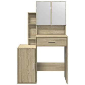 Kaptafel met kastje 80x35x132 cm sonoma eikenkleurig