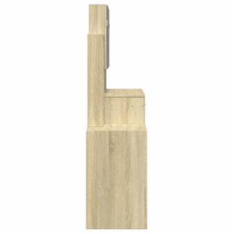 Kaptafel met kastje 80x35x132 cm sonoma eikenkleurig