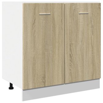 Onderkast 80x46x81,5 cm bewerkt hout sonoma eikenkleurig