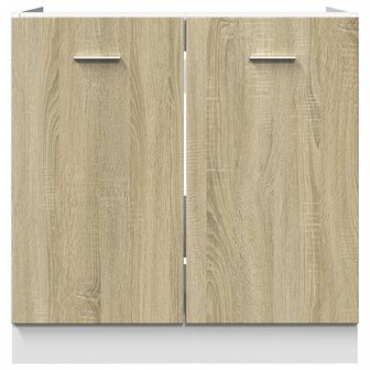 Onderkast 80x46x81,5 cm bewerkt hout sonoma eikenkleurig