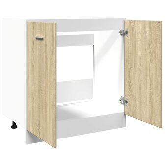 Onderkast 80x46x81,5 cm bewerkt hout sonoma eikenkleurig