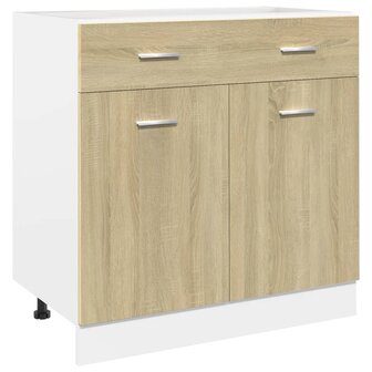 7-delige Keukenkastenset bewerkt hout sonoma eikenkleurig