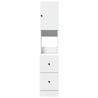 Keukenkast 35x50x180 cm bewerkt hout wit