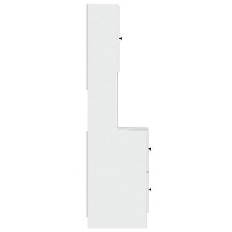 Keukenkast 35x50x180 cm bewerkt hout wit