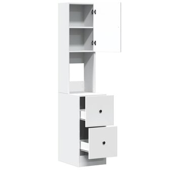 Keukenkast 35x50x180 cm bewerkt hout wit