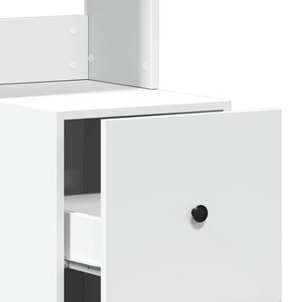 Keukenkast 35x50x180 cm bewerkt hout wit