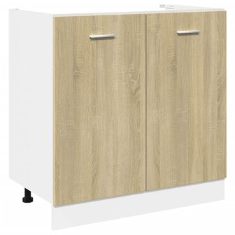 8-delige Keukenkastenset bewerkt hout sonoma eikenkleurig