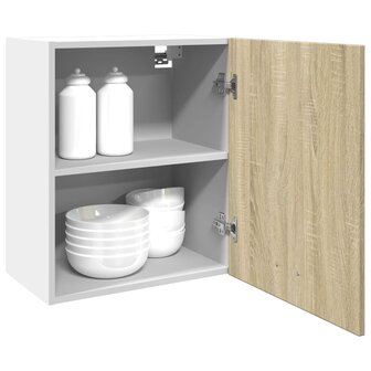 Wandkasten 2 st 50x31x60 cm bewerkt hout sonoma eikenkleurig