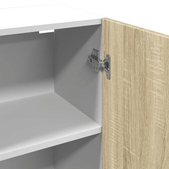 Wandkasten 2 st 50x31x60 cm bewerkt hout sonoma eikenkleurig