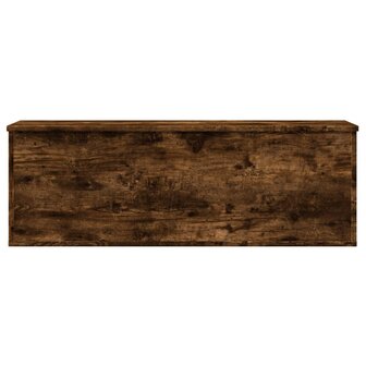 Opbergbox 102x35x35 cm bewerkt hout gerookt eikenkleurig