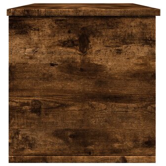 Opbergbox 102x35x35 cm bewerkt hout gerookt eikenkleurig